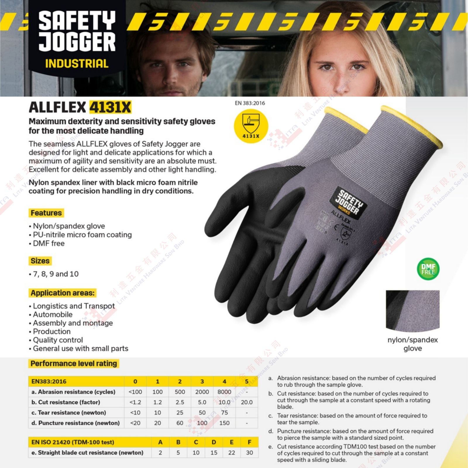 SAFETY JOGGER BRAND ALLFLEX SAFETY GLOVES - 4131X