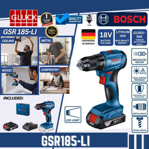 GSR185-LI BOSCH machine CORDLESS BATTERY DRILL GSR 185LI DRILL 18V