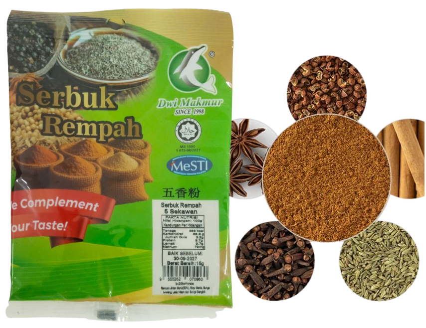 Five-Spice Powder 15 Grams RM2.60 X 5 Units C.Dwi Makmur