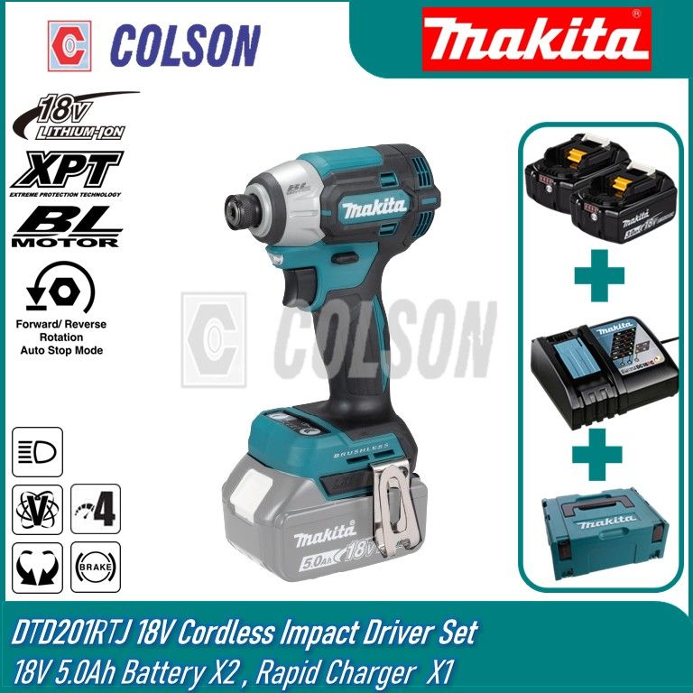 MAKITA DTD201RTJ / DTD201Z 18V Cordless Impact Driver Solo/Set