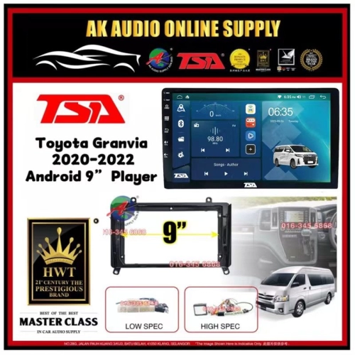 818 2+32GB◾TSA Toyota GRANVIA 2020 - 2022 Android 9'' inch DSP/QLED/CARPLAY Car Player Monitor