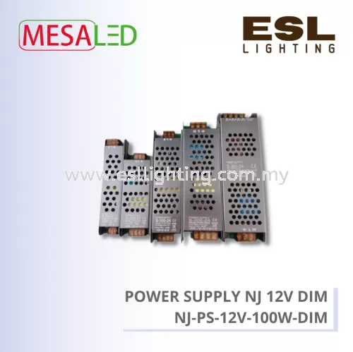 MESALED POWER SUPPLY NJ 12V DIMMABLE 100W - NJ-PS-12V-100W-DIM