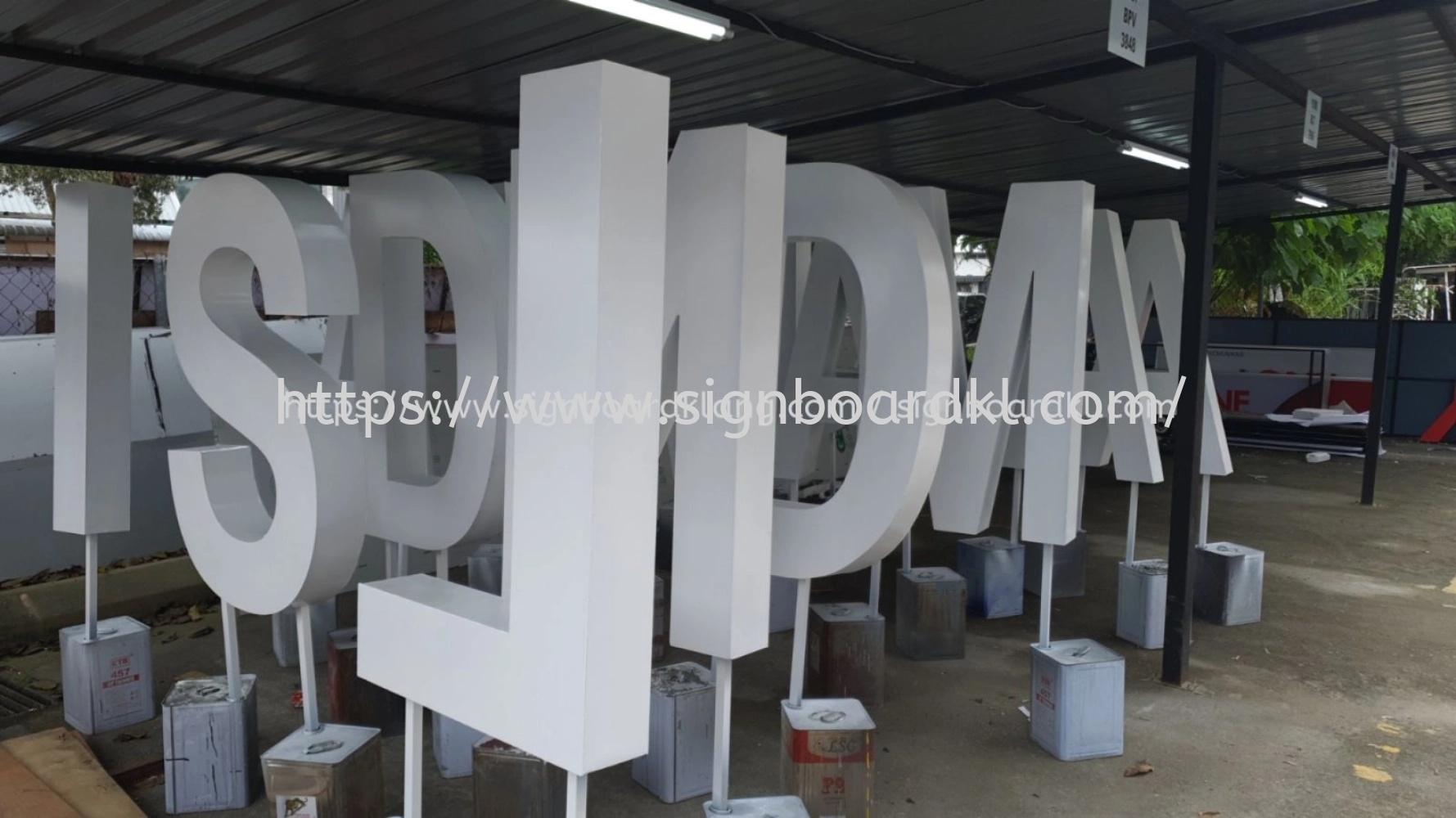 Aluminium Box Up Double Close Face Giant Lettering Logo Signage ...