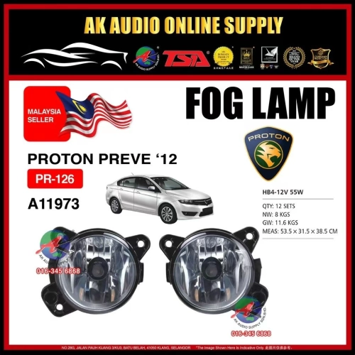 PROTON PREVE 2012 - FOG LAMP (SET) SPORTLIGHT NEW ORIGINAL OEM PR-126 - A11973