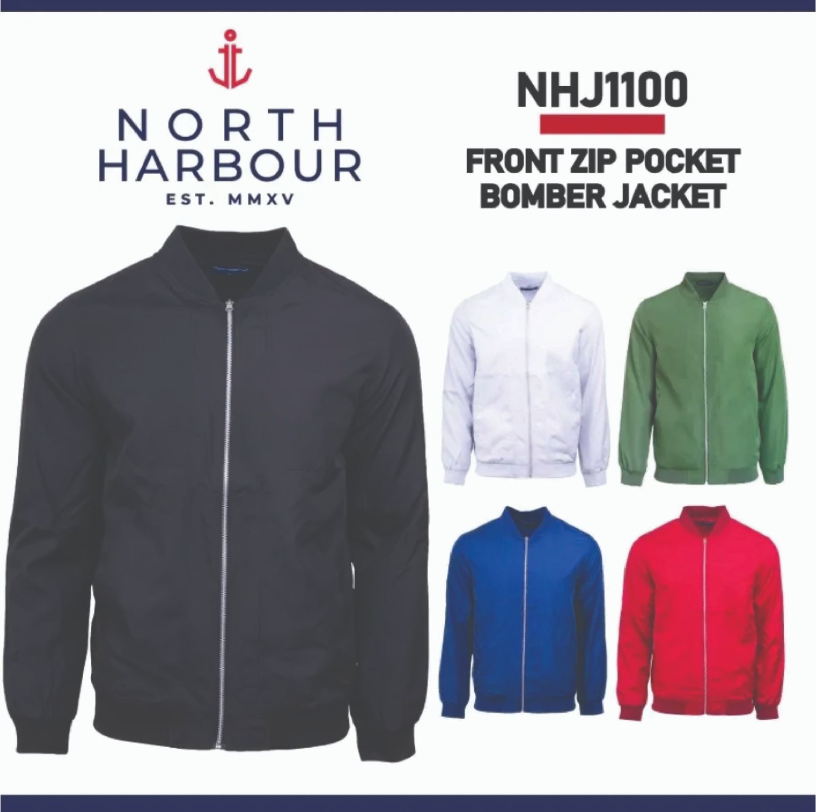 NORTH HARBOUR Unisex Unisex Bomber Jacket NHJ1100