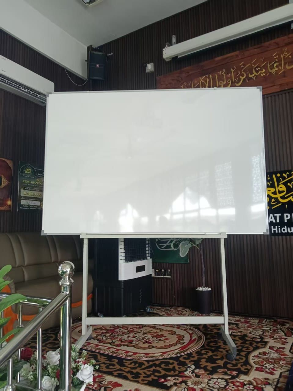 Mobile Standing Whiteboard with Wheels | Magnetic Dry Erase Whiteboard | Heavy Duty Office & Classroom Whiteboard Malaysia