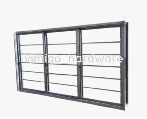 Window Frame with Nako 4' x 6' 3 Leaf Metal Window Frame 