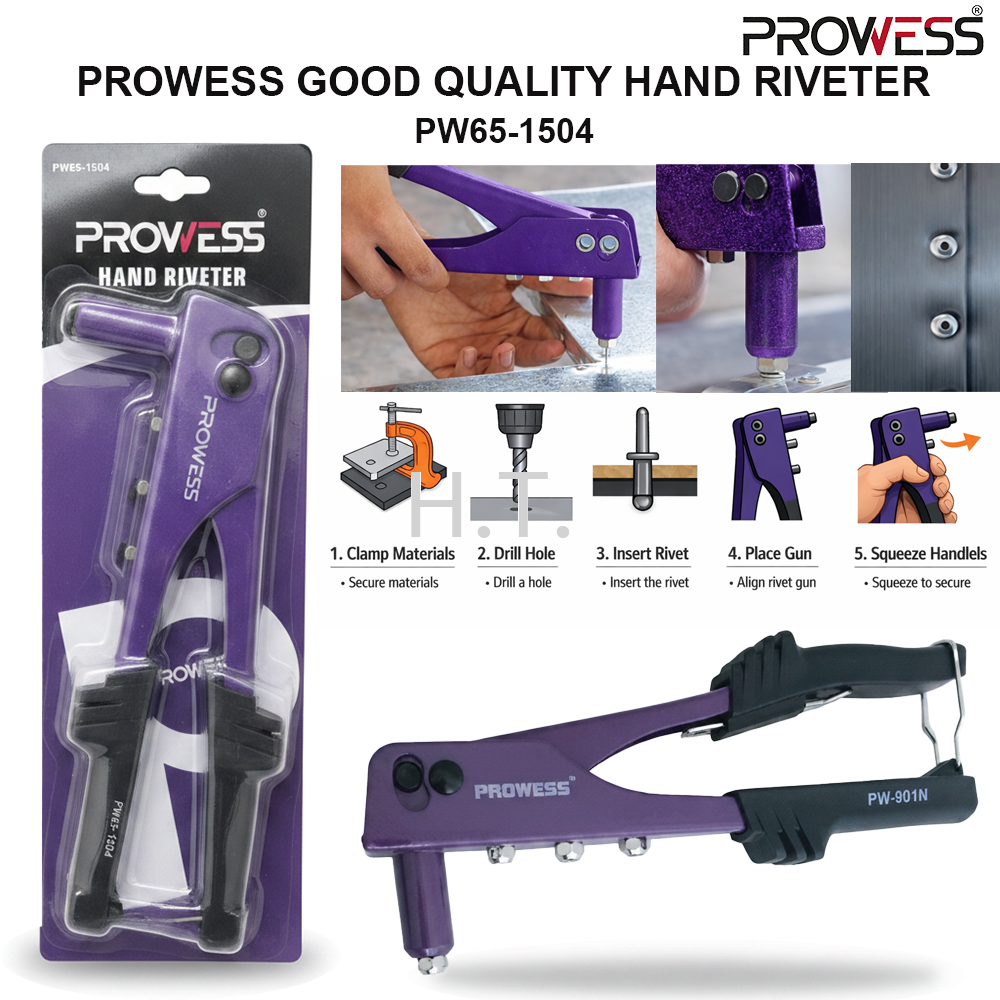 PROWESS GOOD QUALITY HAND RIVETER | HEAVY DUTY HAND RIVET GUN | BLIND RIVET INSTALLATION TOOL ( PW65-1504 )