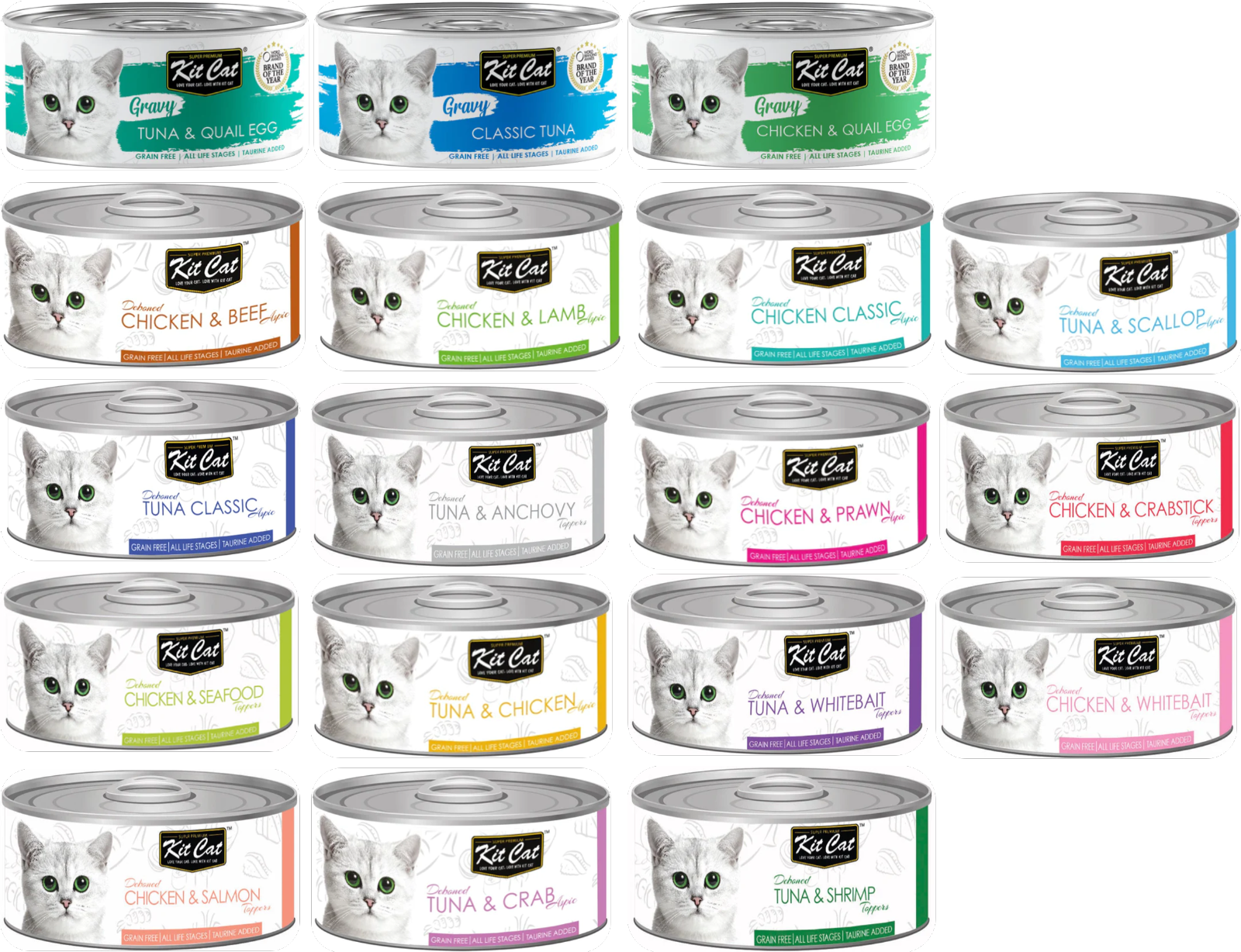 Kit Cat Deboned/Gravy Canned Cat Food 80g