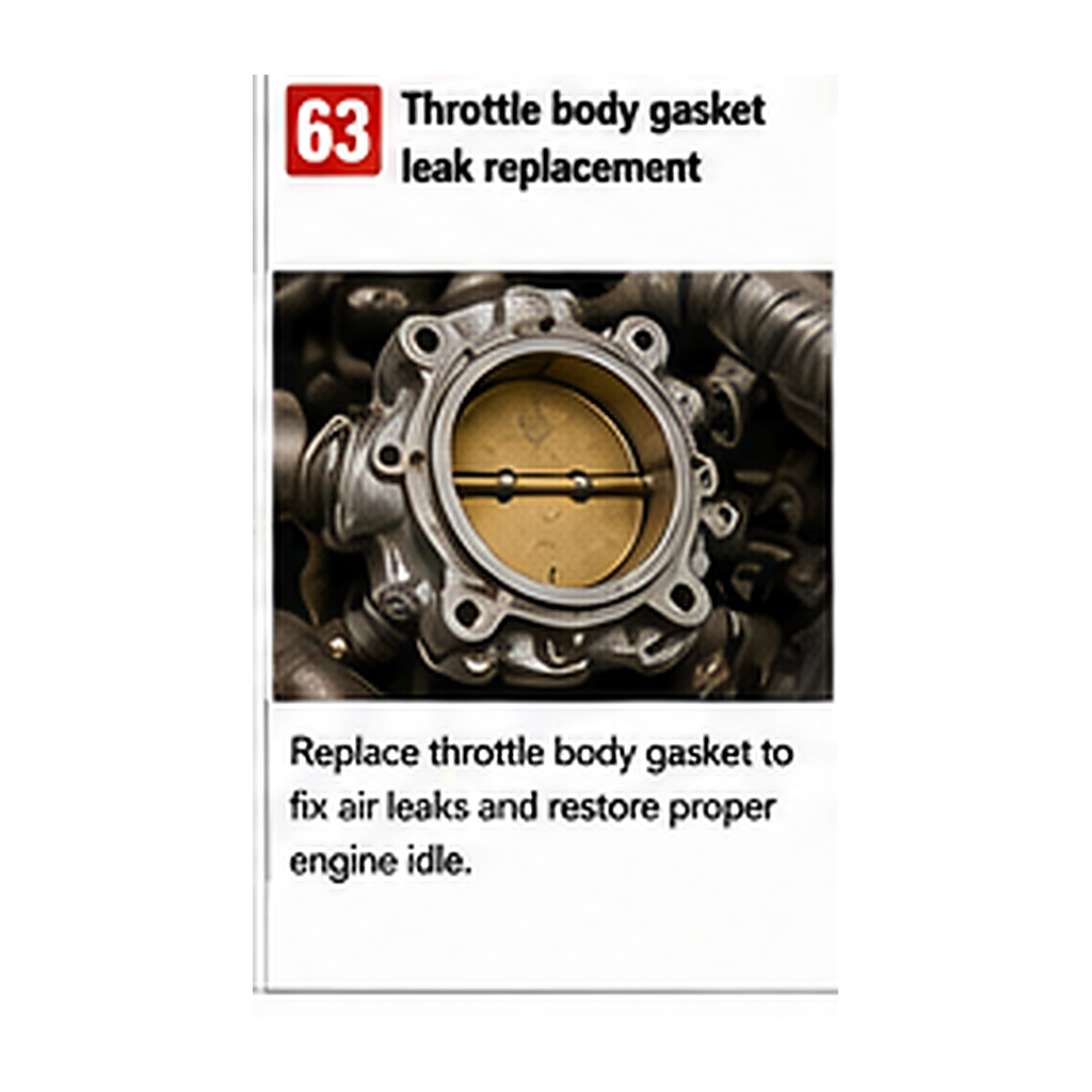 Throttle Body Gasket Leak Replacement