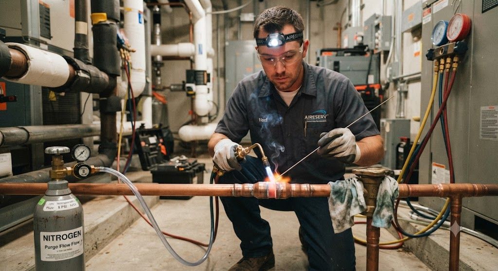 refrigeration copper pipe brazing leak prevention best practices