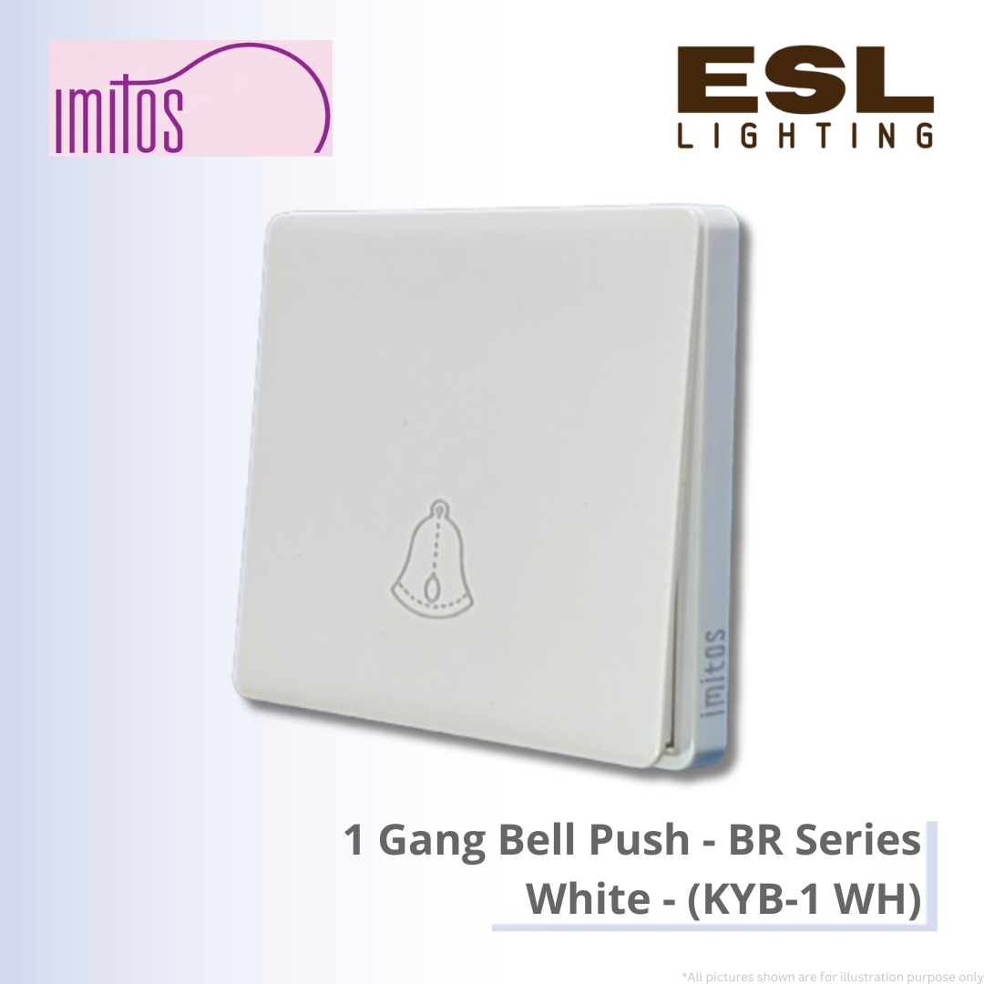 IMITOS 1 Gang Bell Push (BR Series) White - KYB-1 WH [SIRIM]