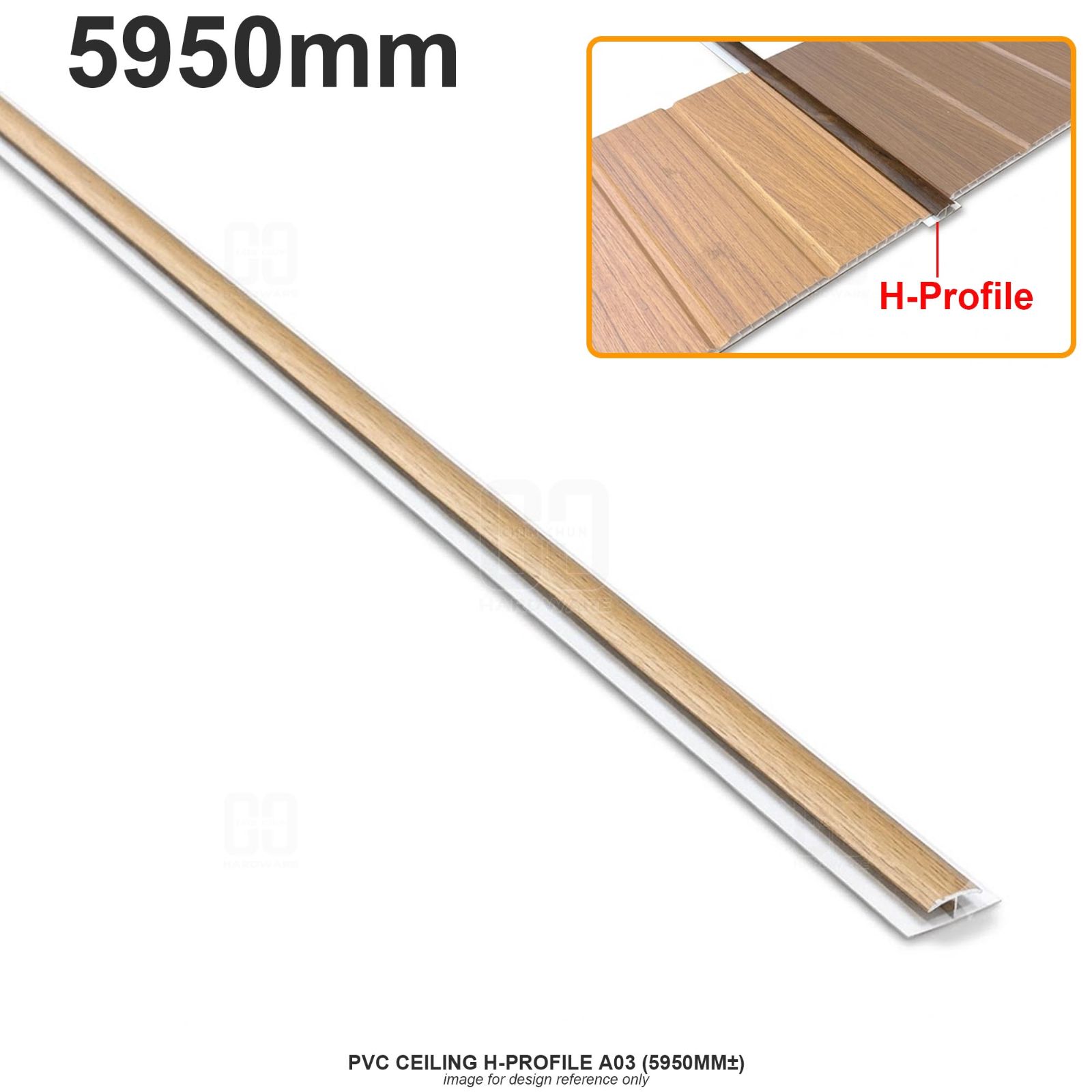 PVC CEILING H-PROFILE A03 (5950MM卤)