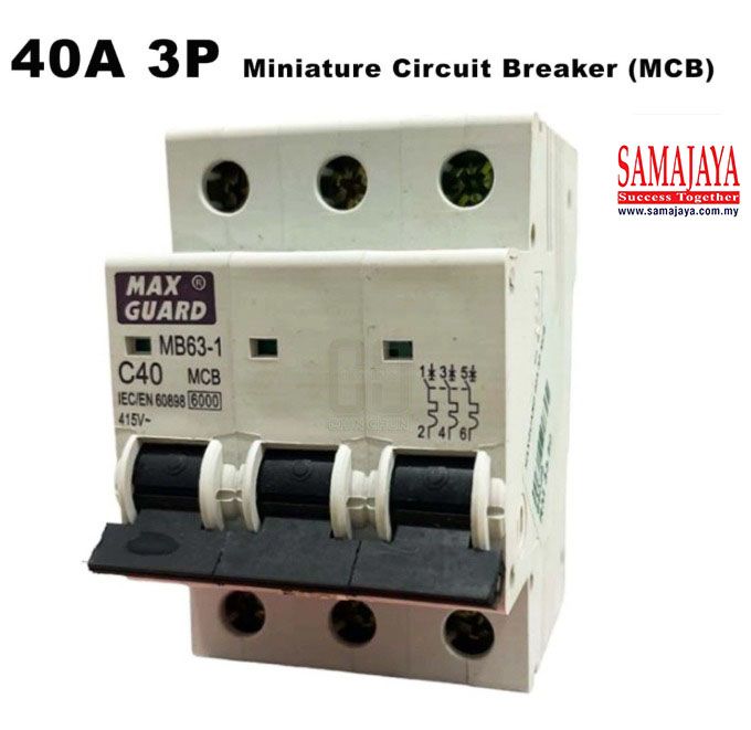 Maxguard 40A 3 Pole MCB