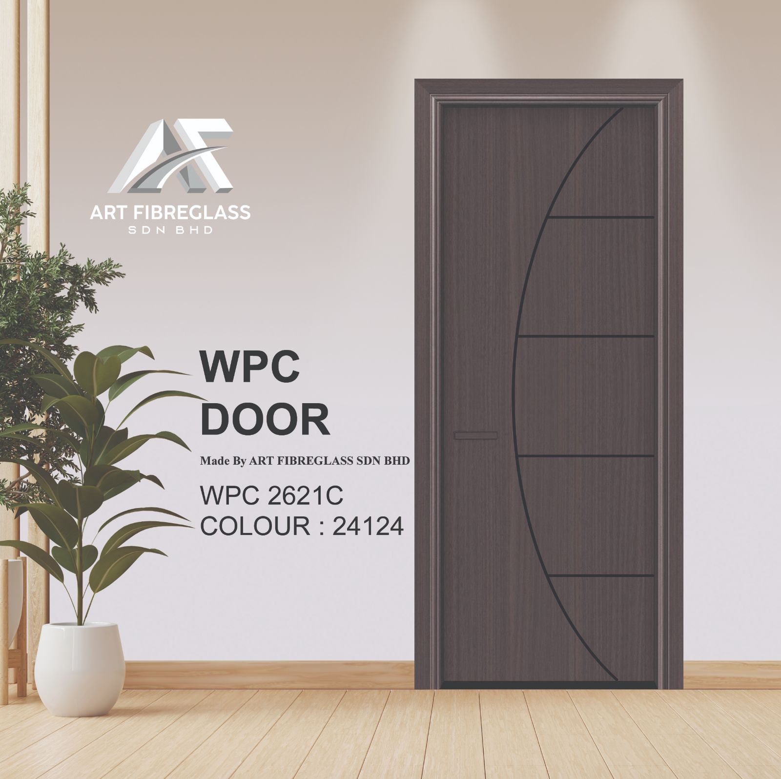 ART FIBRE WPC ALUMINIUM SWING DOOR - Craving Design WPC2621_24124
