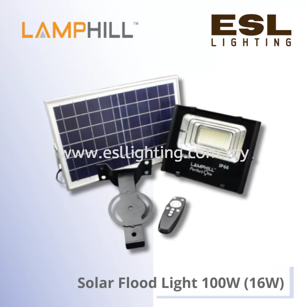 LAMPHILL Solar Flood Light 100W(16W) - SF-10030 / SF-10065 / SF-10065P 