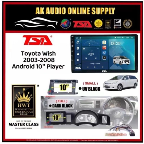 818 2+32GB◾TSA Toyota Wish 2003 - 2008 Android 10'' inch DSP/QLED/CARPLAY Car Player Monitor - AK Audio Supply Sdn Bhd