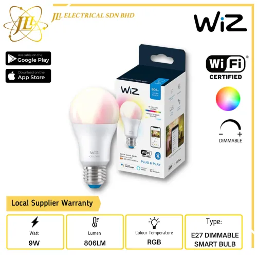 PHILIPS WIZ SMART BULB 9W E27 A60 TUNABLE WHITE + COLOR BULB RGB