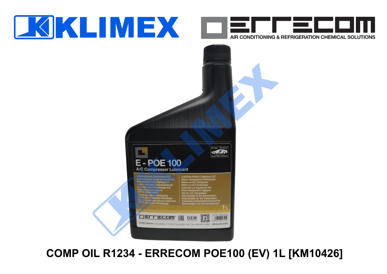 COMP OIL R1234 - ERRECOM POE100 (EV) 1L [KM10426]