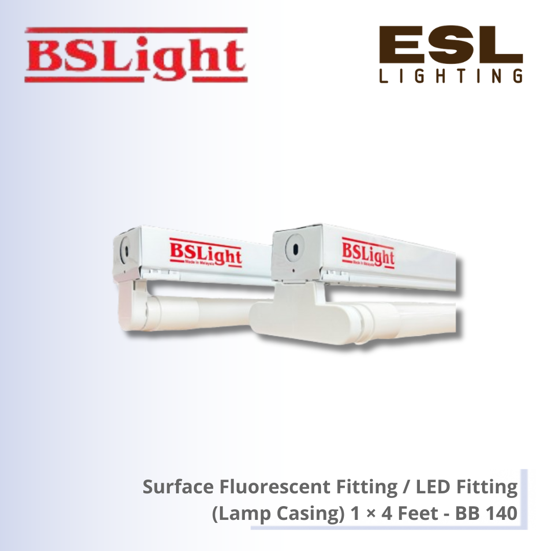 BSLight Surface Fluorescent Fitting / LED Fitting (Lamp Casing) 1 × 4 Feet - BB 140