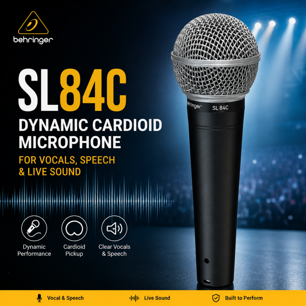 Behringer SL84C â Dynamic Cardioid Microphone for Vocals, Speech & Live Sound