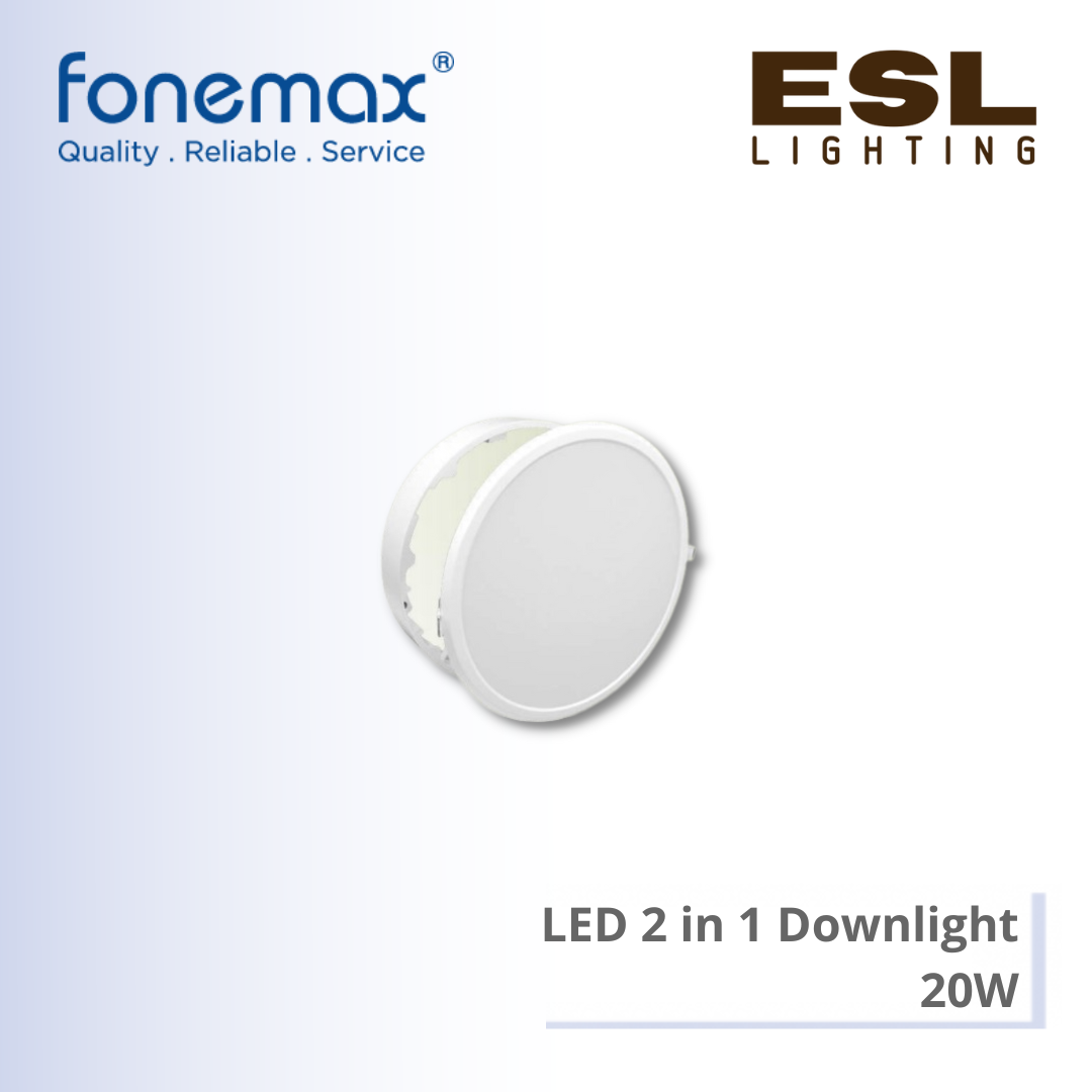 FONEMAX LED 2 in 1 Downlight (Recessed/Surface) Round 20W - FMS2062R