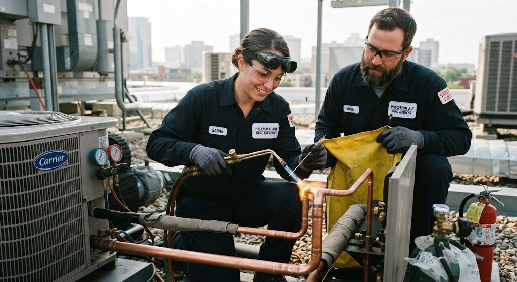 safe brazing practices HVAC technicians