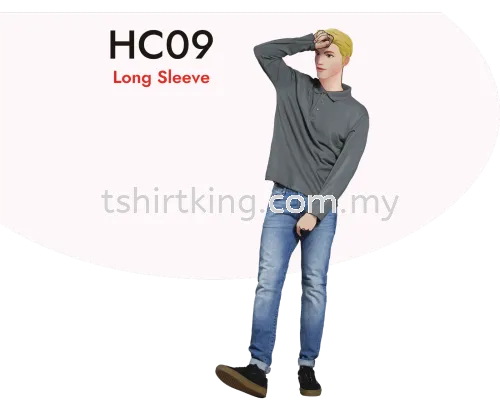 HONEY COMB COLLAR LONG SLEEVE T-SHIRT