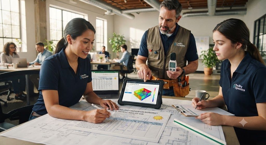 HVAC cooling load calculation for buildings