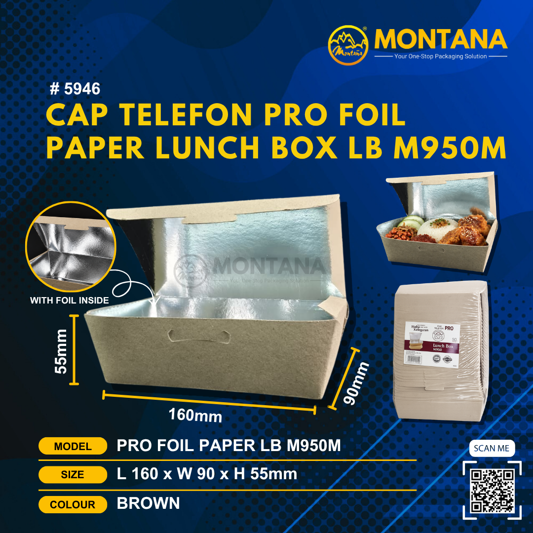 (5946) CAP TELEFON PRO FOIL PAPER LUNCH BOX LB M950M