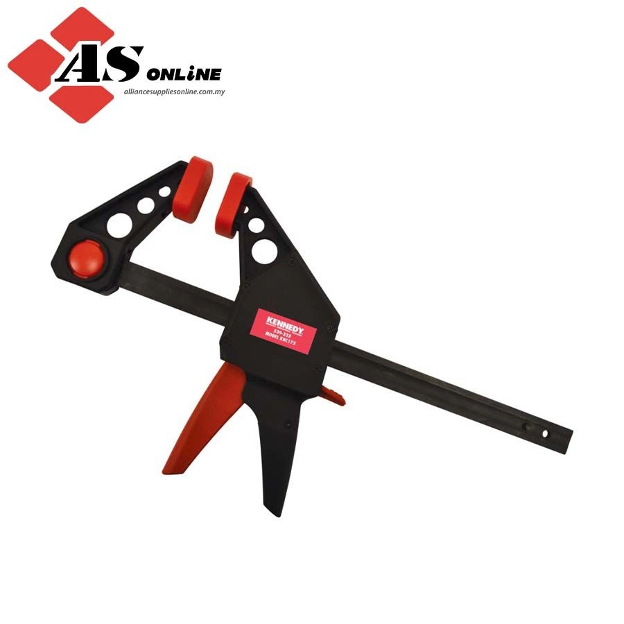 KENNEDY 37in./925mm Quick Clamp, Nylon Jaw, 180kg Clamping Force, Pistol Grip Handle / Model: KEN5393450K
