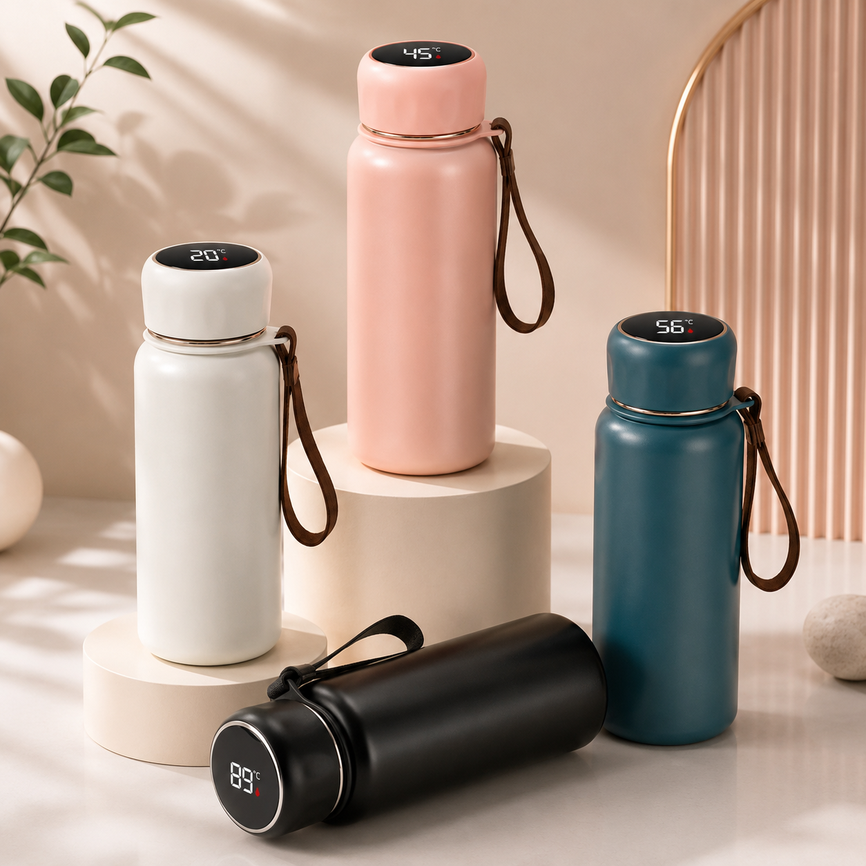 Premium Quality Vacuum Flask with LED Display 8043 (WSL)