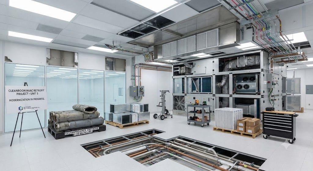 Cleanroom HVAC system retrofitting