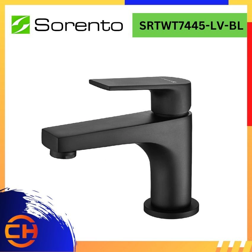 SORENTO BATHROOM FAUCET SRTWT7445-LV-BL Basin Cold Tap Level Handle Black 