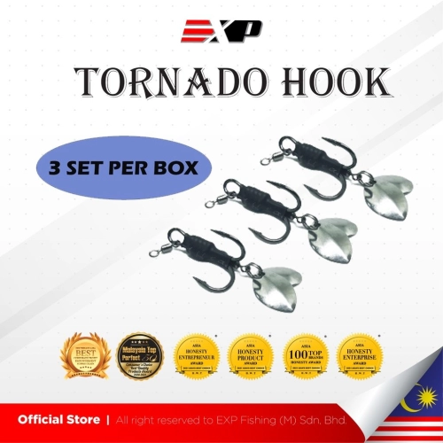 EXP HOOK SET  Soft Rubber Frog Expert For Snakehead Hunter Haruan/Toman Bunga/Bujuk