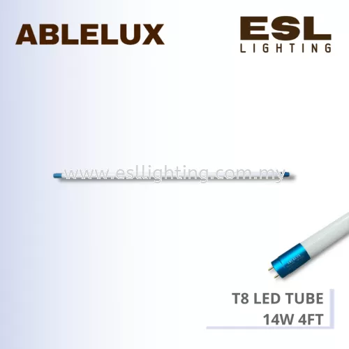 ABLELUX T8 LED TUBE 14W 1200MM 4FT 6500K POWER FACTOR 0.9 2200 LUMEN 