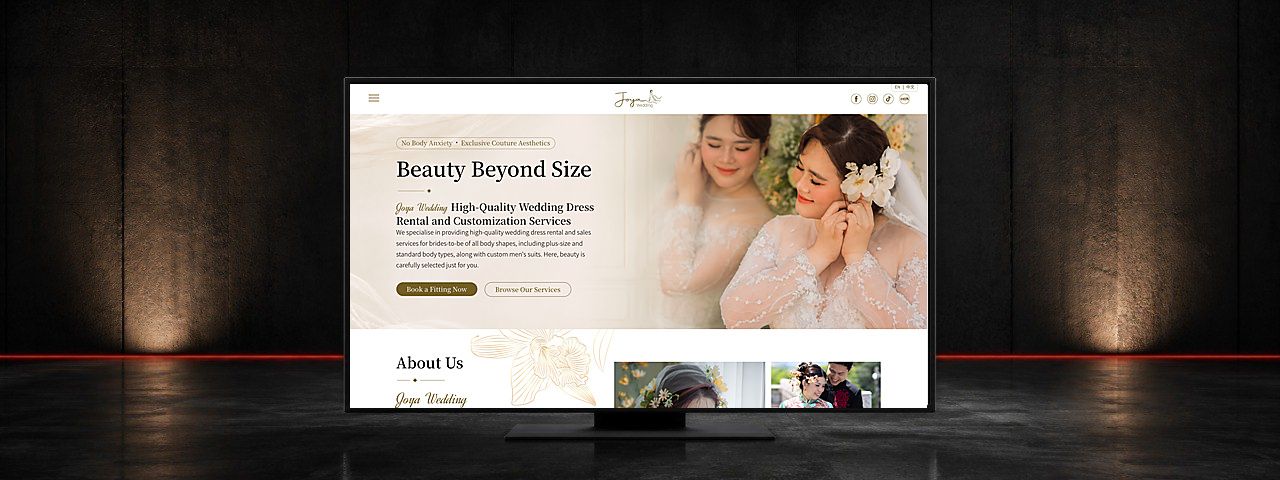 Joya Wedding Inclusive Bridal Boutique Website Design Case Study in Selangor