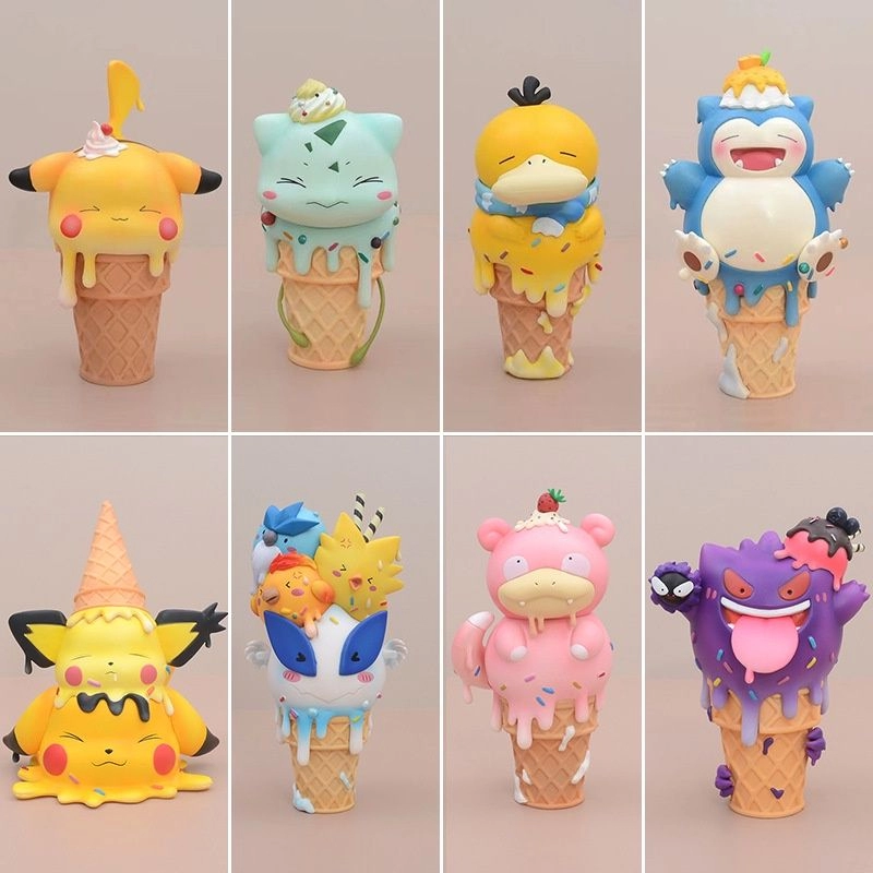 Gengar Pikachu Pokemon Ice Cream Cone Series Ice Cream Pikachu GK Figure