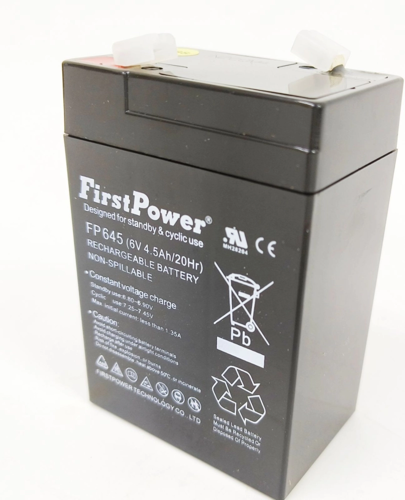 FP645 First Power 6V4.5AH Rechargeable Seal Lead Acid Back Up Battery