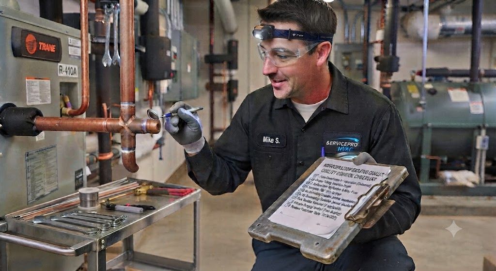 brazing inspection checklist for HVAC technicians