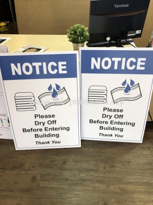 Dry Notice - Foam Board Poster 