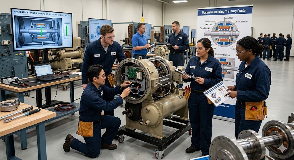 Magnetic bearing chiller maintenance training