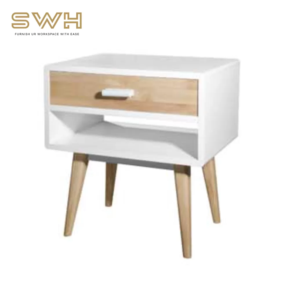 WILLOW II Solid Wood (W) BedSide Table Cabinet | Bedroom Furniture Store