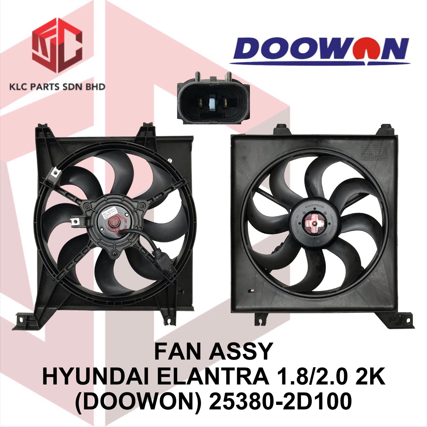 FAN ASSY HYUNDAI ELANTRA 1.8/2.0 2K 8B 2PIN (DOOWON) 25380-2D100