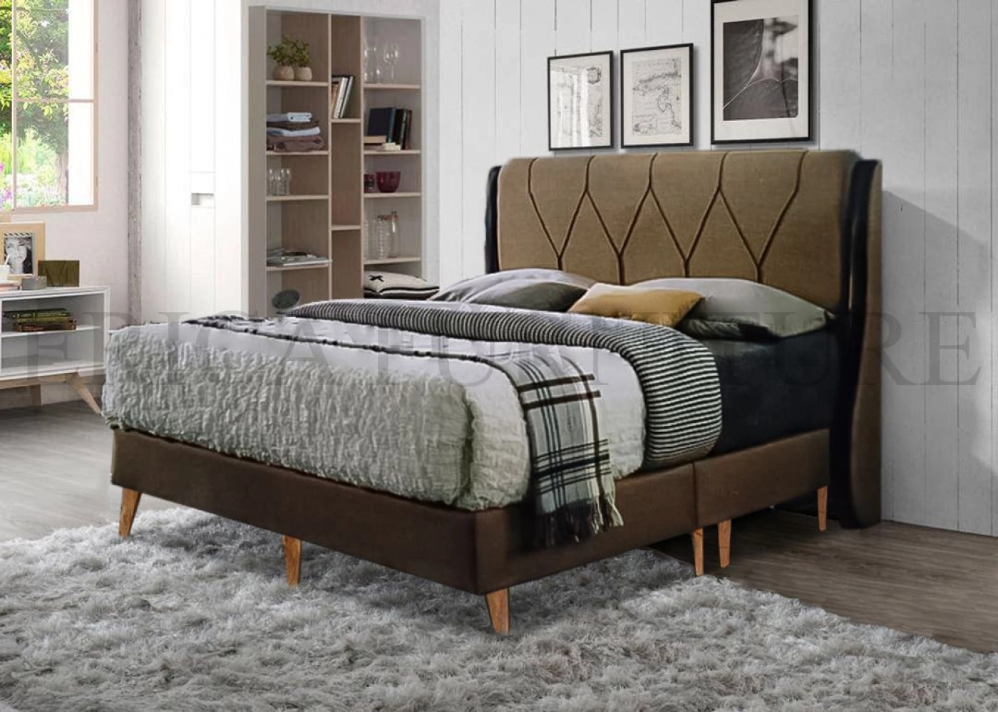 Bedframe with High Leg