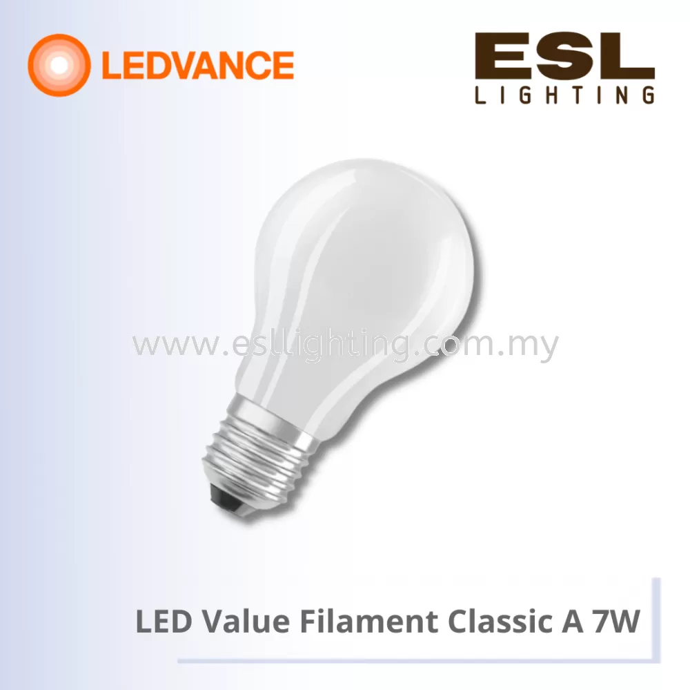 LEDVANCE LED Value Filament Classic A BULB E27 7W - 4058075751552