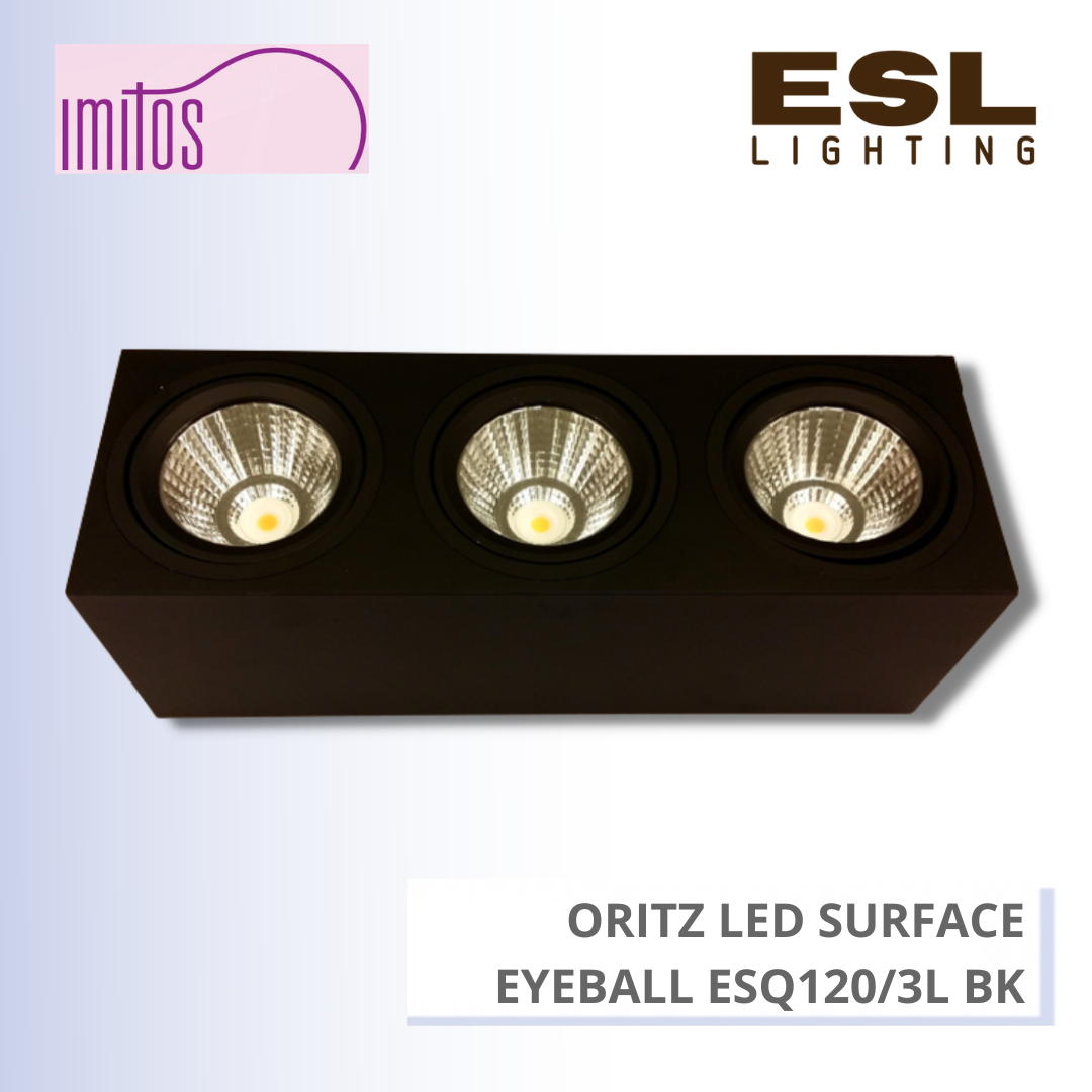 IMITOS ORITZ LED SURFACE EYEBALL ESQ 120/3L BK 3x20W