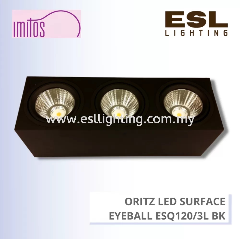 IMITOS ORITZ LED SURFACE EYEBALL ESQ 120/3L BK 3x20W