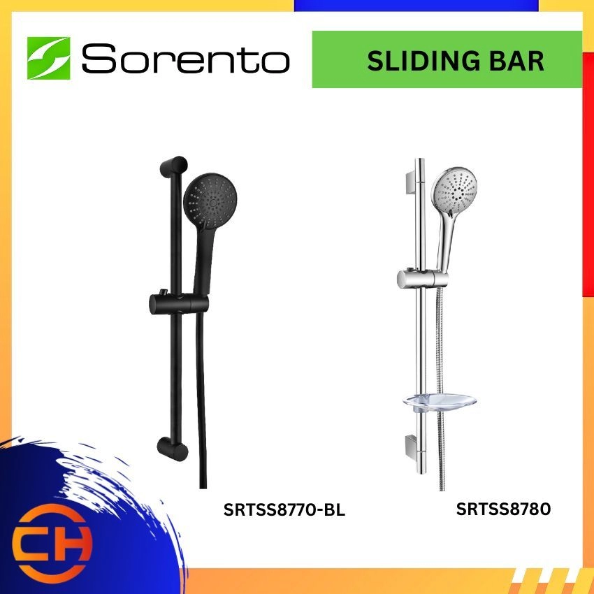 SORENTO BATHROOM SHOWER & BIDET SRTSS8770-BL / SRTSS8780 Sliding Bar + Soap Holder c/w 3 Functions