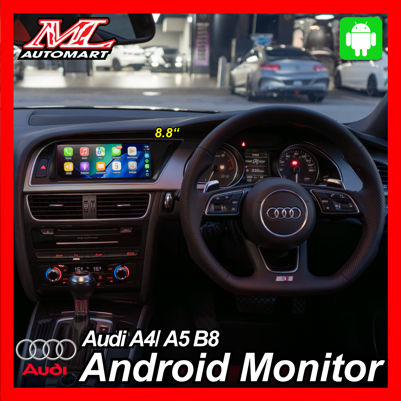 Audi A4/ A5 B8 Android Monitor (8.8")